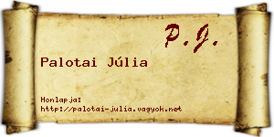 Palotai Júlia névjegykártya